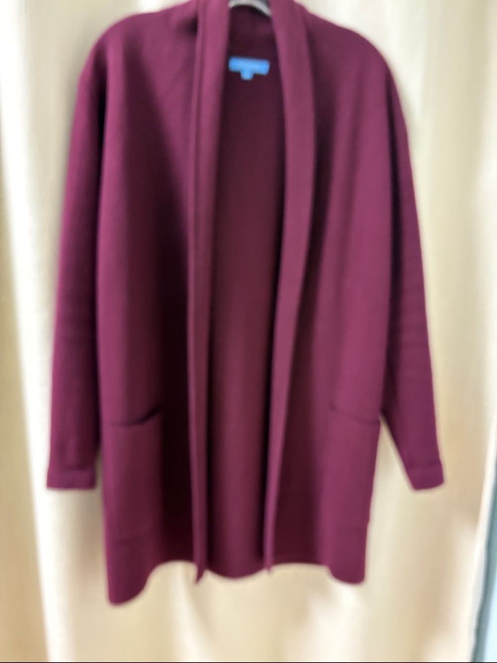 Open-Front Cardigan Sweater - Burgundy